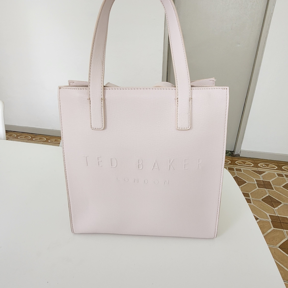 Ted Baker Pink Tote Bag with Structured Design and Top Handles